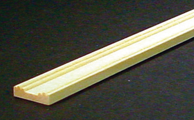 Dollhouse Miniature Plinth Base Molding, 24 Inches Long